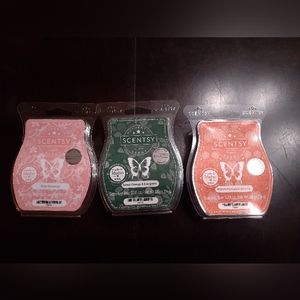Scentsy Wax Bars Pink Coconut, Sweet Orange & Evergreen and Warm Pumpkin Drizzle